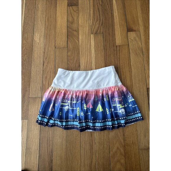 Lucky In Love Girls Tennis Golf Skort Camping Print Small 7-8 - Picture 4 of 4